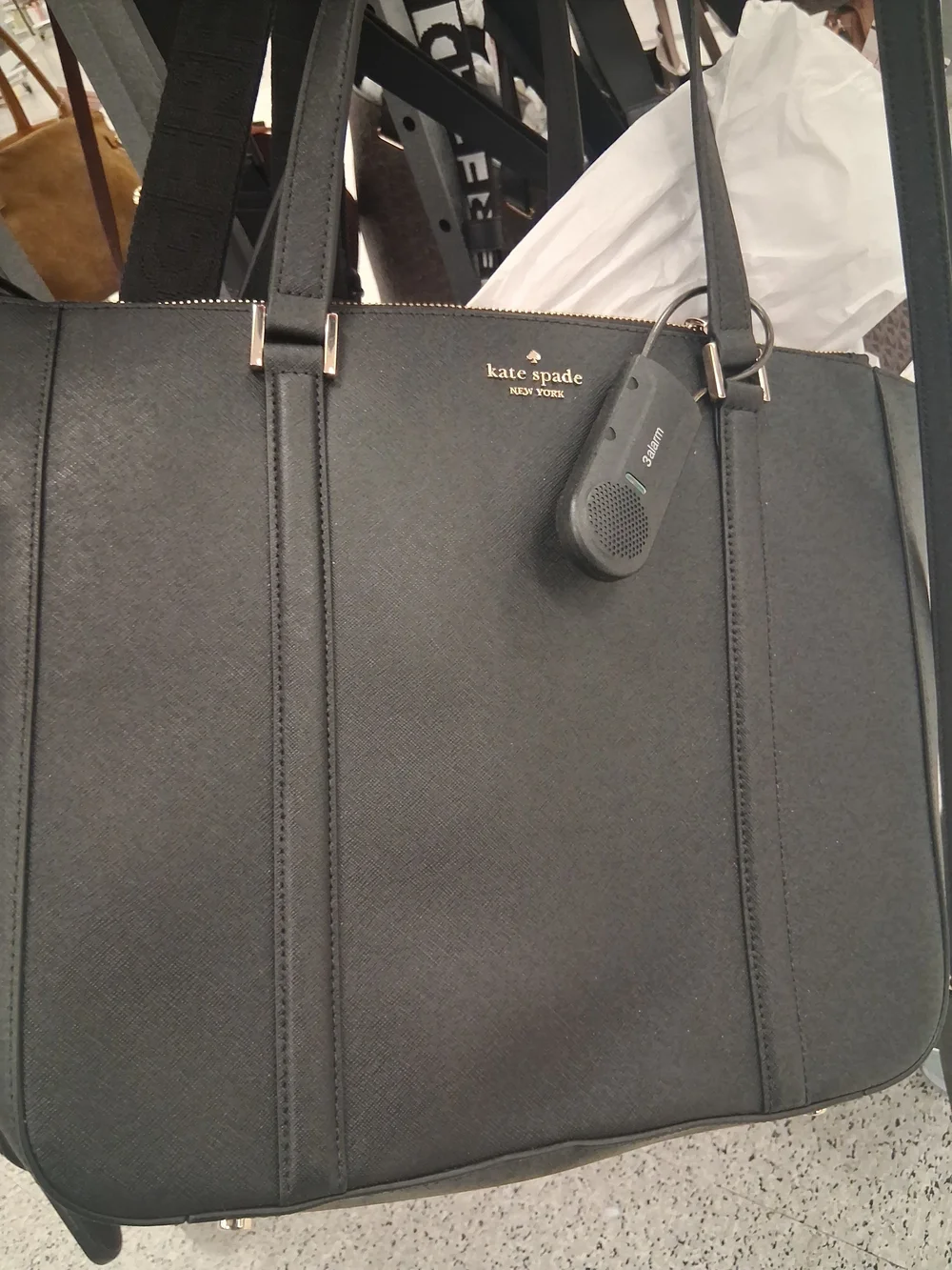 kate spade Black Saffiano Leather Laptop Tote